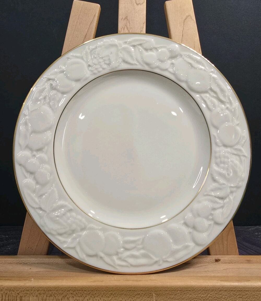 Lenox Fruits of Life Salad Plate 8" Ivory Fine China Gold Trim NEW W/ Tag - VTG